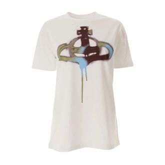 Vivienne Westwood T-Shirts, female, White, Size: 2XS Spray Orb Classic T-Shirt