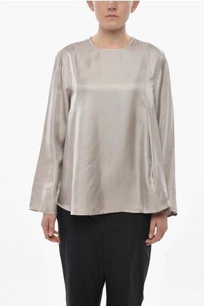 Loulou Studio Silk Long-Sleeved Blouse ADALYN size Xs