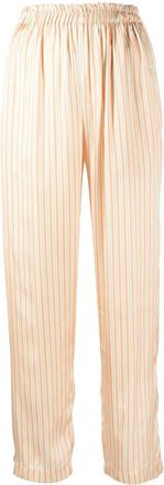 Bambah stripe-print straight-leg trousers - women - Polyester - M - Orange