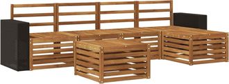 vidaXL Conjunto De Sof&aacute;s De Exterior 6 Uds. Natural Vidaxl