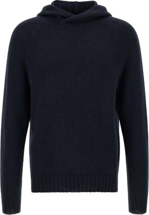 Maryya Relaxed Raglan Hooded Sweater - Heren - Hoodies - Blauw - XL - Wol - Hoodies & sweatvesten