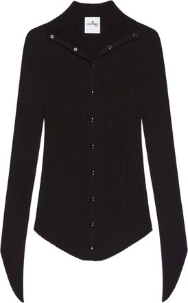 Courrèges Cardigan a coste - Nero