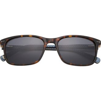Ted Baker 56mm Polarized Rectangular Sunglasses in Tortoise at Nordstrom Rack