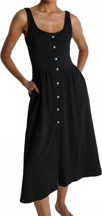 Nation Ltd Laurel Midi Dress In Black