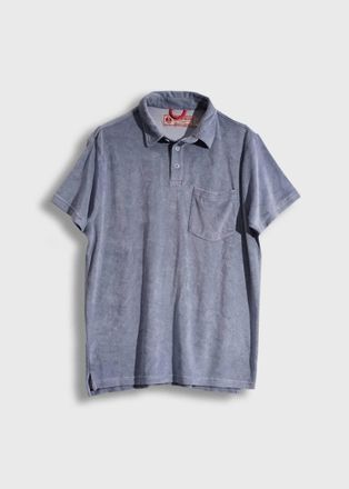 Iron And Resin Mens Terry Polo In Reef Water