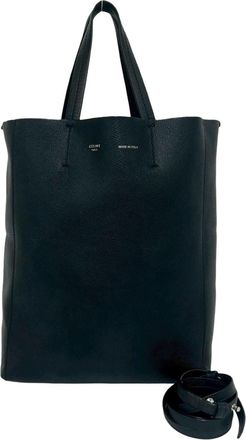 Celine Black Leather Handbag Shoulder Bag Tote Bag (Pre-Owned)