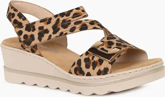 Rieker Womens Haiti Womens Wedge Heel Sandals - Brown - Size: 3.5