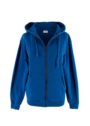Saint Laurent Blue Zip Up Hoodie Size S