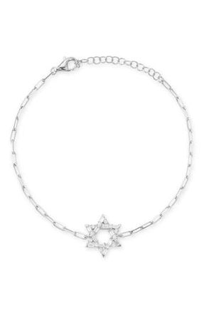 Glaze Jewelry Star of David Pendant Bracelet in Silver at Nordstrom Rack