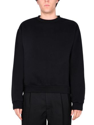 Acne Studios Regular Fit Black Cotton Sweatshirt With Minimalist Design