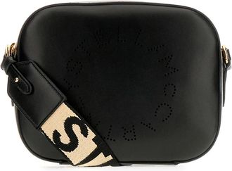 Stella McCartney Mini Logo Camera Bag - Dames - Schoudertassen - Zwart - ONE Size - Polyester - Tassen