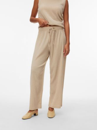 Vero Moda Schlupfhose VERO MODA VMLUNA MW BALLON PANT JRS NOOS, Damen, Gr. XL, N-Gr, pumice stone, Jersey, Obermaterial: 76% Polyester, 20% Viskose, 4% Elasthan