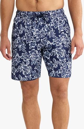 Fair Harbor The Anchor Swim Trunks in Navy Botanical at Nordstrom, Size Xx-Large