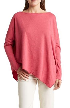 Go Couture Dolman Sleeve Asymmetrical Hem Pullover in Beetroot Purple Pink at Nordstrom Rack, Size X-Large