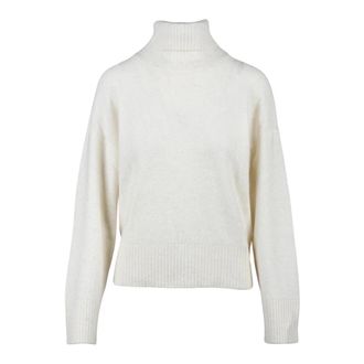 Fabiana Filippi Pullover met strass - Dames - Coltruien - Wit - S - Wol - Truien & Vesten