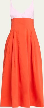 SIMKHAI Maddy Cotton Cut-Out Maxi Dress