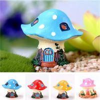 OEM Mini Casa De Setas, Adorno En Miniatura Para Jard&iacute;n De Hadas, Bons&aacute;i, 1 Pieza (azul) - Crezuo