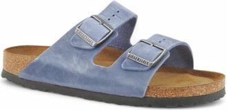 Birkenstock Arizona Soft Footbed Narrow Fit - Dames - Sandalen - Blauw - 45 EU - Leer - Schoenen