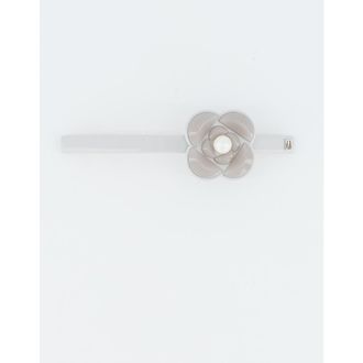 Alexandre de Paris Camelia Graphique Long Acetate Barette in Grey at Nordstrom