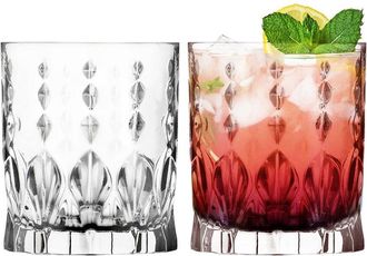 Barski Set Of 2 Double Old Fashioned Tumbler Glasses