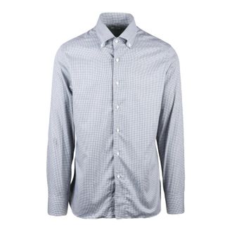 Sonrisa Fior di Cotone Shirt - Heren - Casual Overhemden - Grijs - 2XL - Katoen - Overhemden
