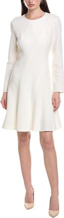 Lafayette 148 New York Flounced Hem Wool Mini Dress