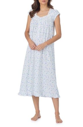 Eileen West Cap Sleeve Cotton Nightgown in Rosbud at Nordstrom, Size X-Large