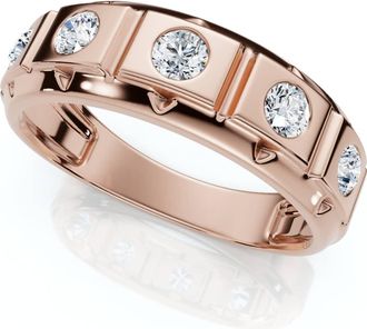 Pompeii3 1/2Ct Mens Diamond High Polish Wedding Ring Lab Grown Anniversary Band