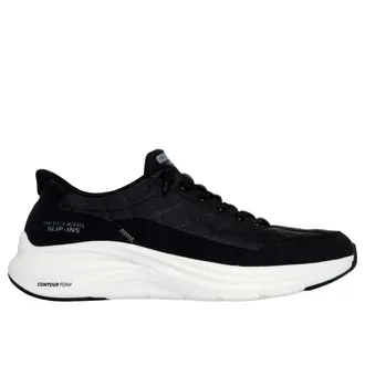 Skechers Contour Foam Cozy Fit Hands Free Slip-In Black / White 232619W-BKW Mens