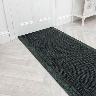Runrug Long Hallway Carpet Runner - Aztec, Green | Size: 80 cm x 330 cm