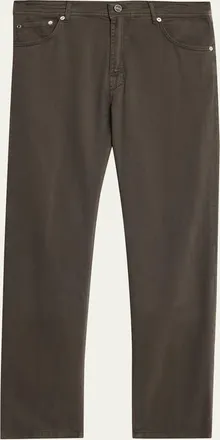 Kiton Mens Cotton and Cashmere Stretch Slim Straight Five-Pocket Pants