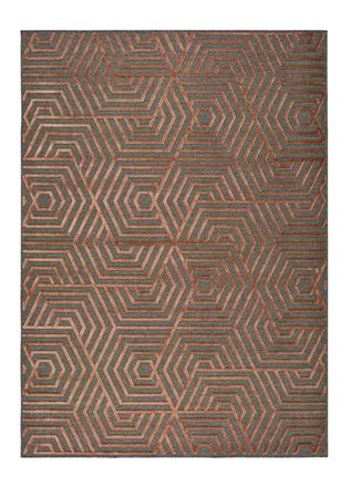 Atticgo Alfombra de lana moderna cobre 160x230 cm