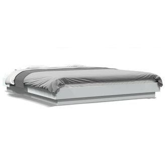 Berkfield Home Bed Frame with LED Lights without Mattress White 160x200cm | Size: 160x200 cm