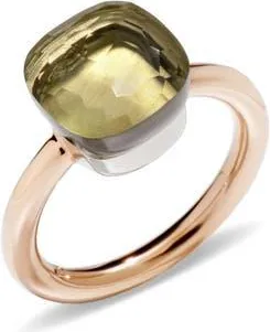 POMELLATO Nudo Lemo Quartz Ring in 18K Rose Gold at Nordstrom, Size 6.75