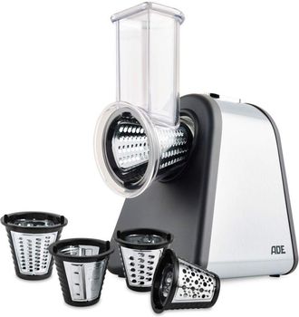 ADE KA 1802 Grattugia elettrica 500 W Nero, acciaio inox