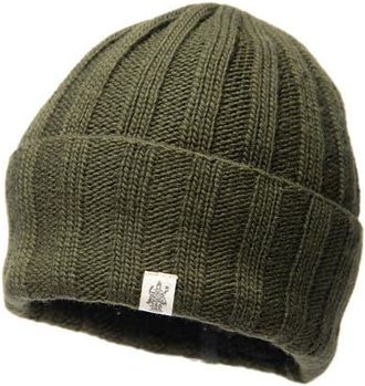 Nirvanna Designs Ribbed Beanie in Olive at Nordstrom