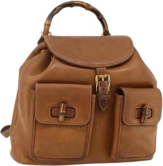 Gucci Pre-owned Backpacks, female, Brown, Size: ONE SIZE Pre-owned Vintage Backpack
