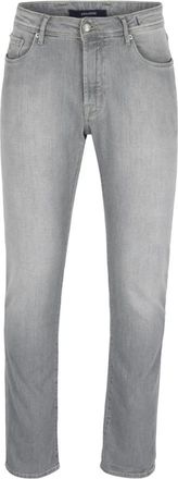 Atelier Noterman Jeans, Heren, Grijs, W34 L36, Leer, Slim-fit Jeans