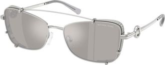 Michael Kors MK1187 ANDROS 18936G Womens Sunglasses Silver Size 56
