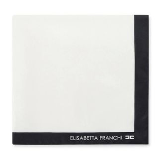 Elisabetta Franchi Zijden Foulard Sjaal - Dames - Accessoires - Beige - Maat: ONE Size Zijde