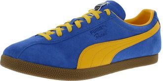 Puma Mens Brasil Lace Up Sneakers Shoes Casual - Orange, Vivid Blue/Tangerine/Blue, 11 UK