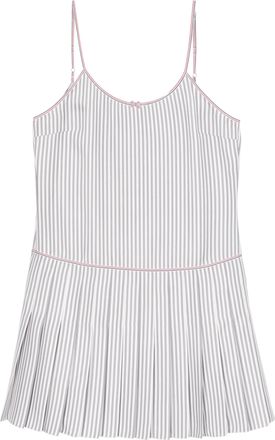 Thom Browne gestreepte geplooide mini-jurk