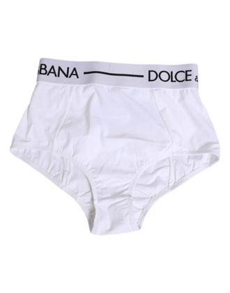 Dolce & Gabbana Womens White Nylon Logo Waistband Panty Underwear 25+pa Clothing