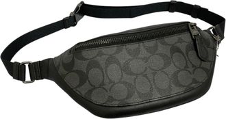 Coach Black Charcoal Gray Pvc Sling Bag (Pre-Owned)