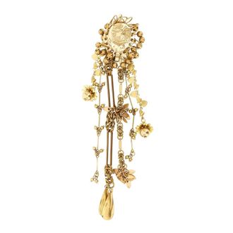 Dries Van Noten Spilla Statement dorata con ciondoli pendenti - - Accessories - Donna - Giallo - ONE SIZE