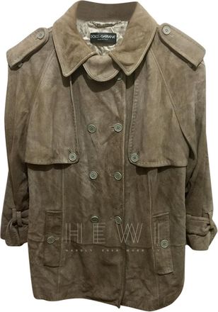 Dolce & Gabbana Suede Taupe Jacket Size M