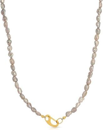 Kozakh Classy Cultured Pearl Necklace in Gold at Nordstrom