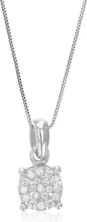Vir Jewels 1/12 cttw Lab Grown Diamond Composite Pendant Necklace in Sterling Silver with Chain For Women