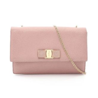 Ferragamo Pre-owned Leren Schoudertas - Dames - Pre-owned - Roze - Maat: ONE Size Leer