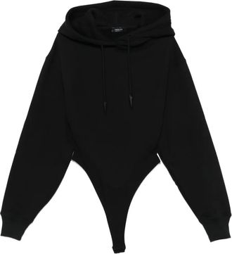 MUGLER Body con cappuccio - Nero